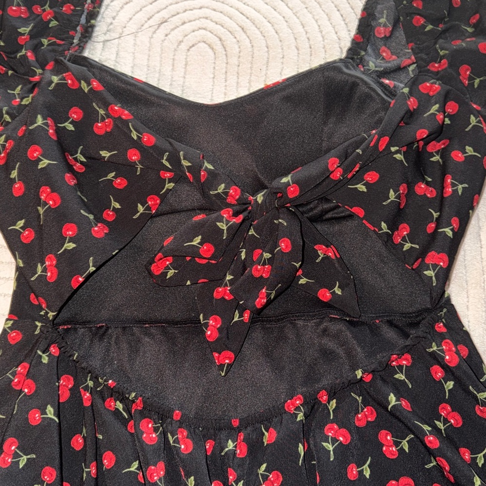 Black Cherry Print Romper - Picture 5 of 6